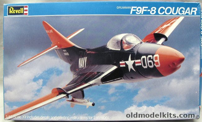 Revell 1/48 Grumman F9F-8 Cougar - US Marines VMA-311 or Navy - (F9F8), 4430 plastic model kit